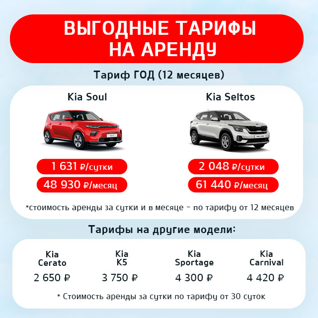 Выгодные тарифы на аренду